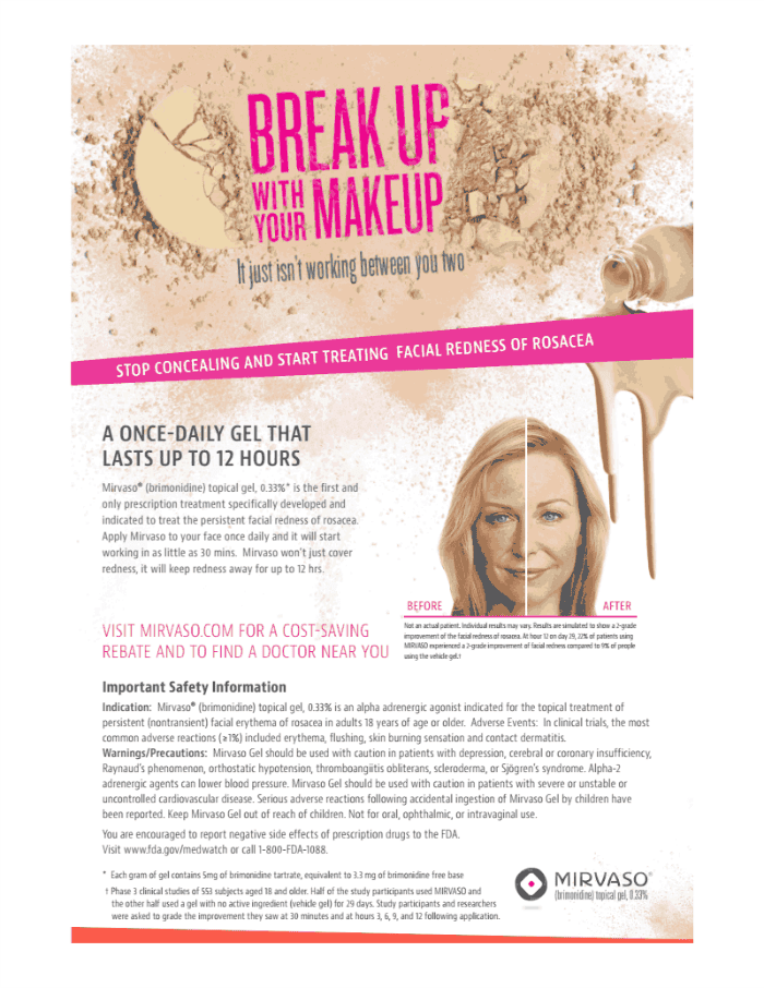 Break Up with Your Makeup and Stop Concealing Your Rosacea with Mirvaso Mirvaso, Galderma Laboratories, Clever Girls Collective