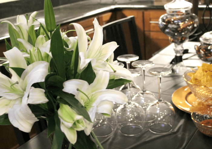 Countdown to Kickoff Soiree Decor Party, Football, White Lillies, Snickers
