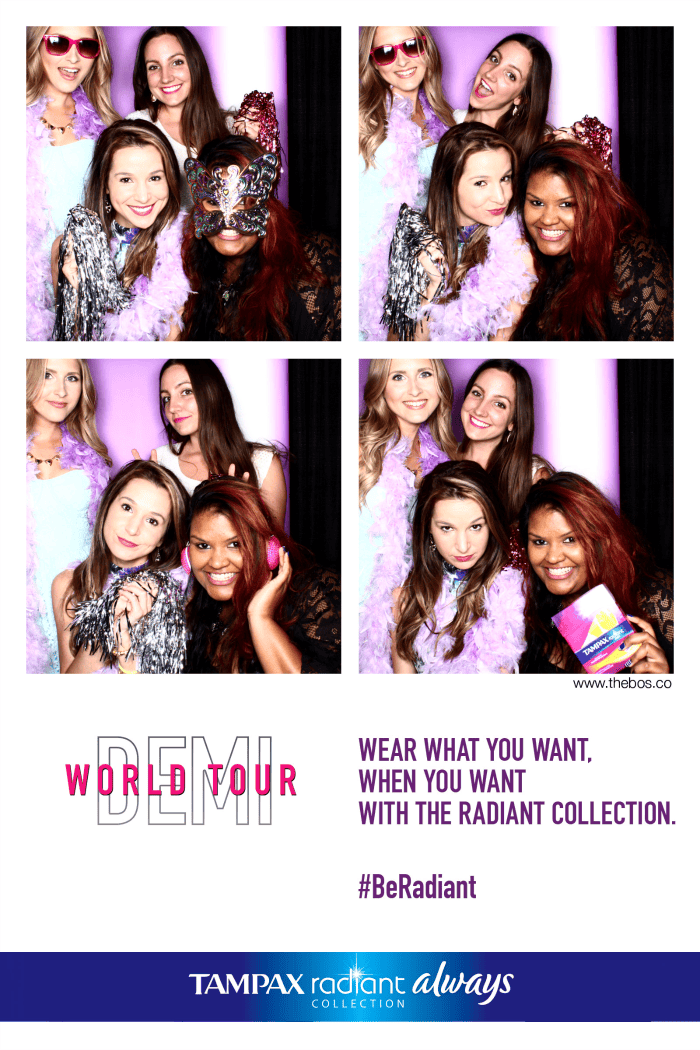 Fun in the Be Radiant Style Booth #BeRadiant, Demi World Tour, Tampax, Be Radiant Sweepstakes