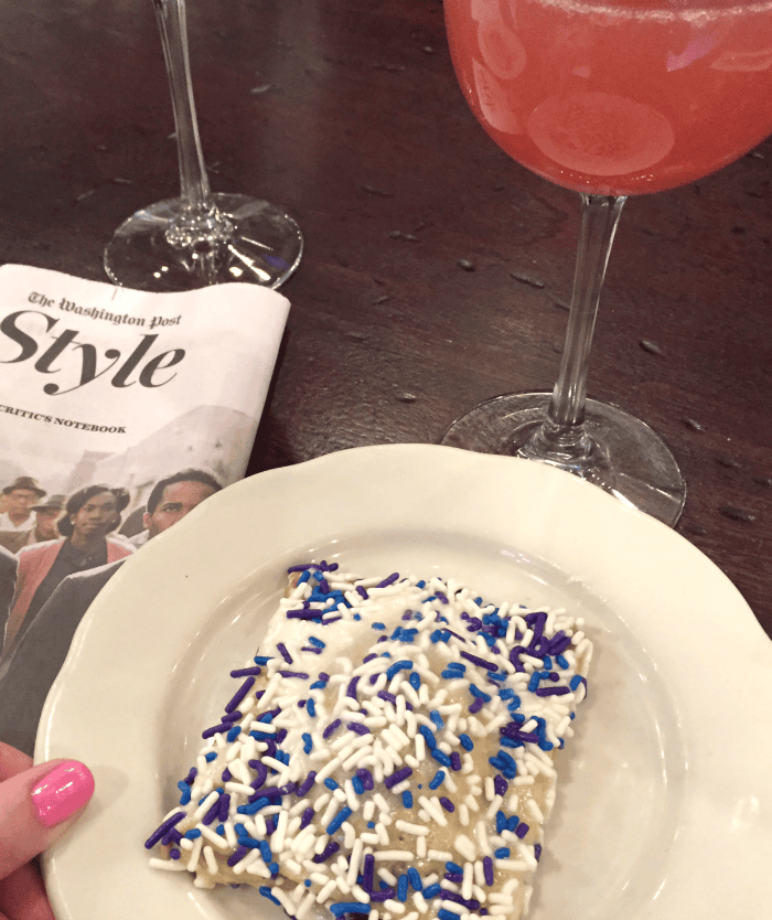 Ted's Bulletin Blueberry Cheesecake Pop Tart.. heaven. New Year's, 2015, Washington DC, Middleburg, Virginia, Ted's Bulletin, Reston Town Center