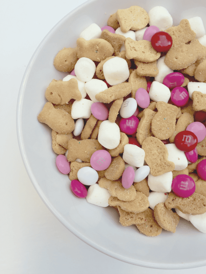 Super Easy Valentine's Day Trail Mix | Easy Valentine's Day snack by southern blogger Stephanie Ziajka from Diary of a Debutante