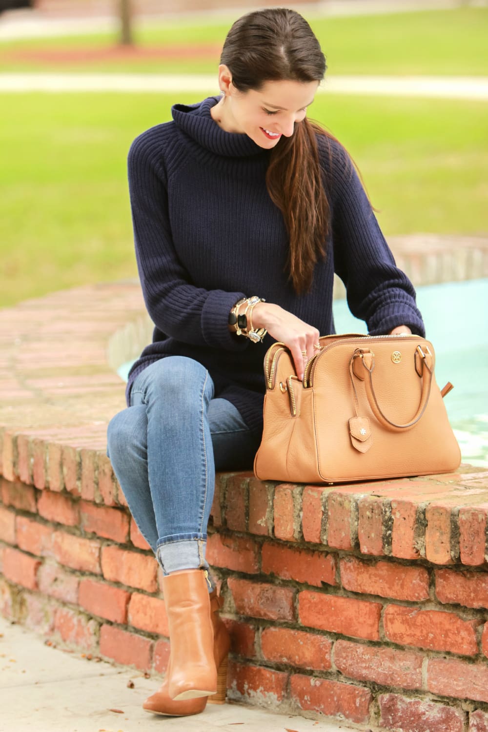 Coldwater Creek, Oversized Sweater, Navy Turtleneck, Stephanie Ziajka, Diary of a Debutante