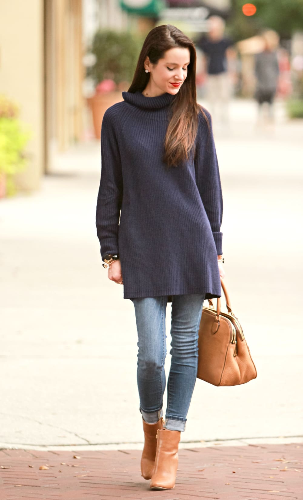 Coldwater Creek, Oversized Sweater, Navy Turtleneck, Stephanie Ziajka, Diary of a Debutante
