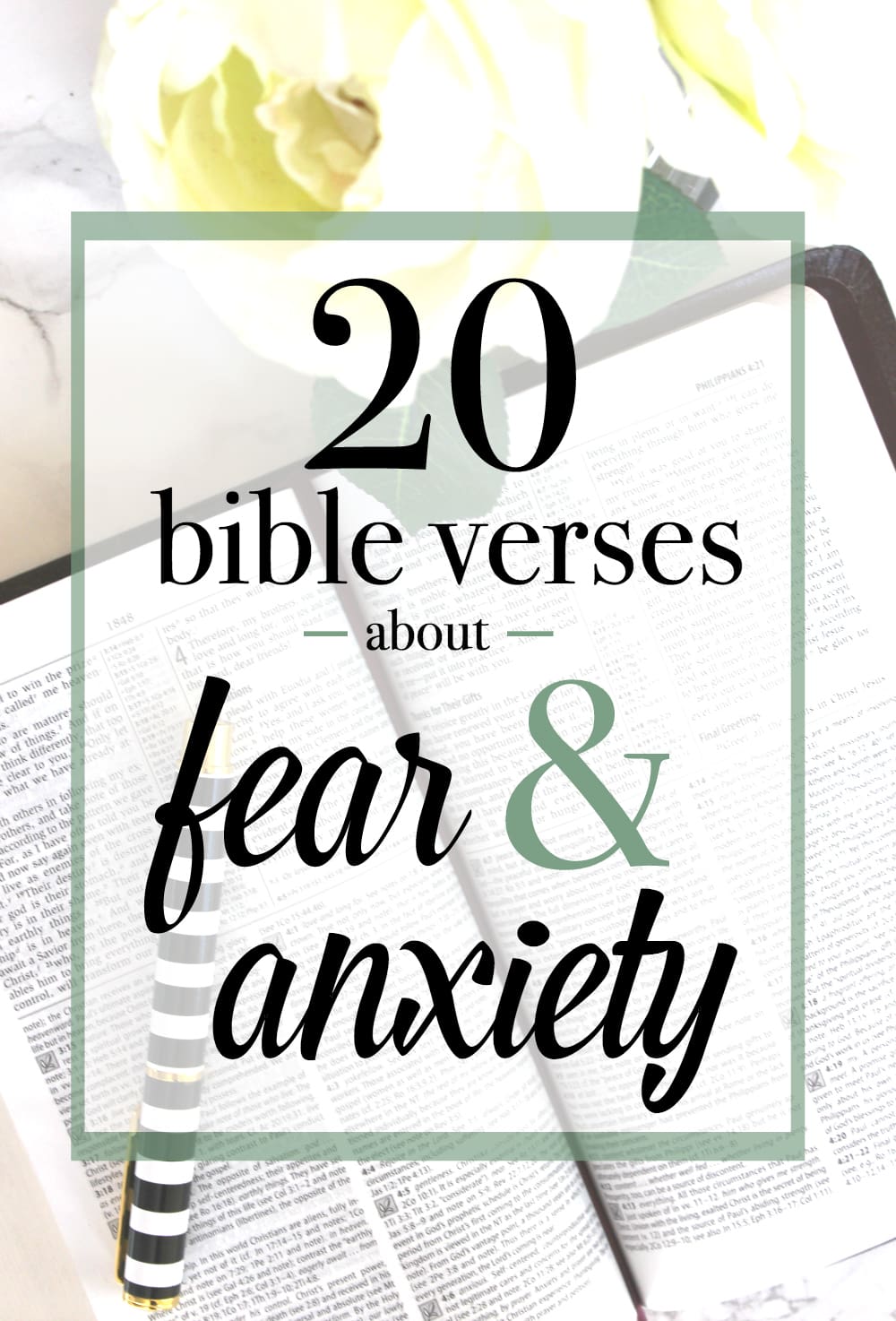 20 Bible Verses about Anxiety and Fear by mental health and eating disorder awareness advocate Stephanie Ziajka from the blog Diary of a Debutante 20 Bible Verses about Anxiety and Fear by mental health and eating disorder awareness advocate Stephanie Ziajka from the blog Diary of a Debutante