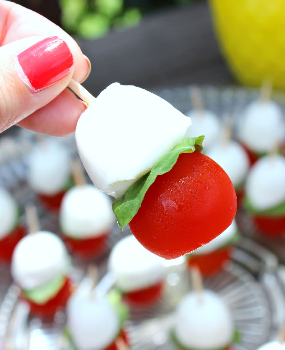 Looking for an easy summer appetizer? These caprese bites are a crowd favorite! Looking for an easy summer appetizer? These caprese bites are a crowd favorite!