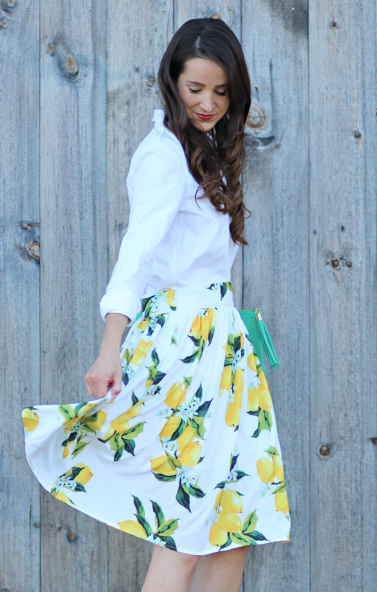 Lemons All Around: Lemon Print Skirt and Clarifying Rinse