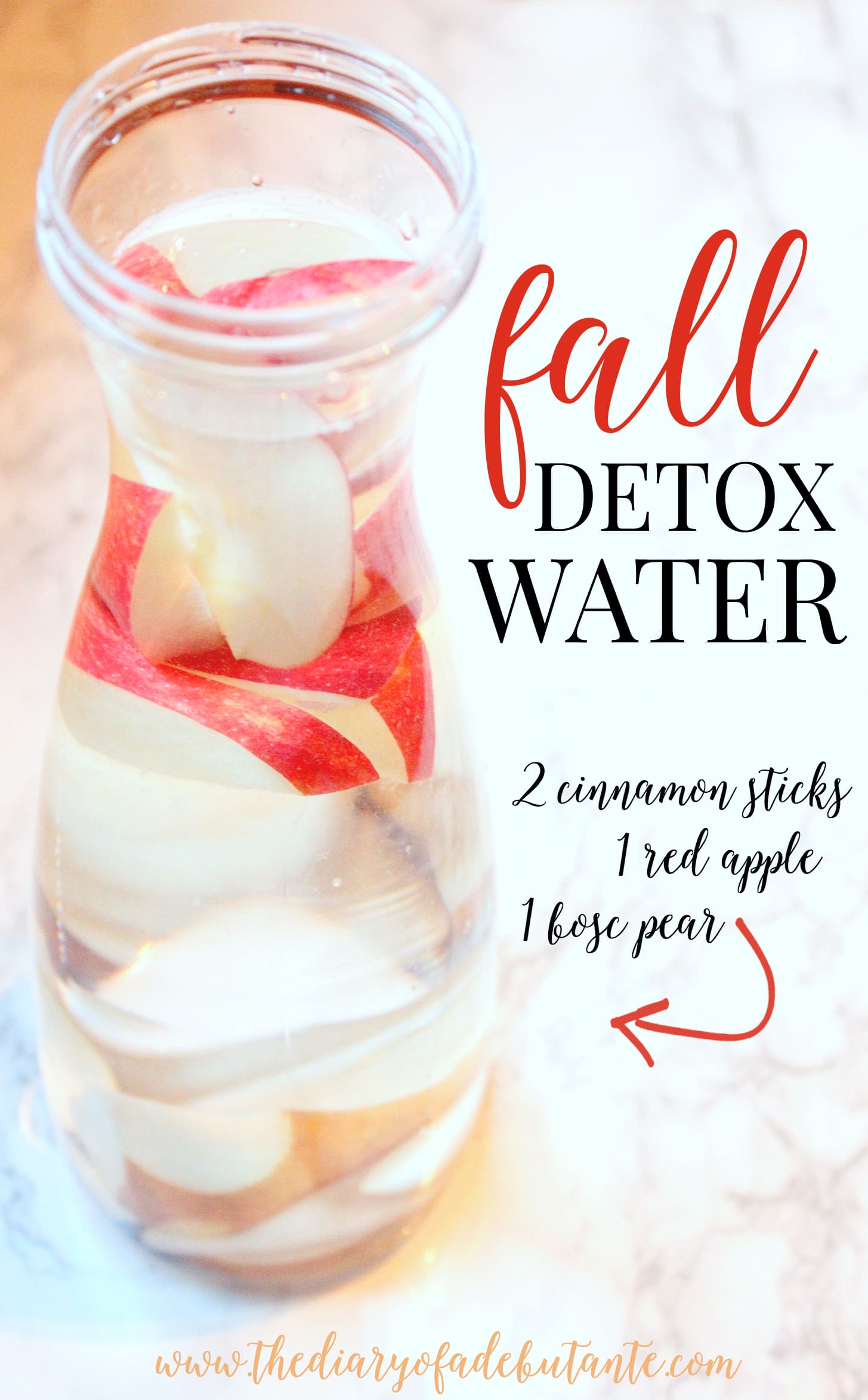This cinnamon apple pear fall detox water is a must-try this holiday season for warding off stomach aches and holiday sugar highs! This cinnamon apple pear fall detox water is a must-try this holiday season for warding off stomach aches and holiday sugar highs!