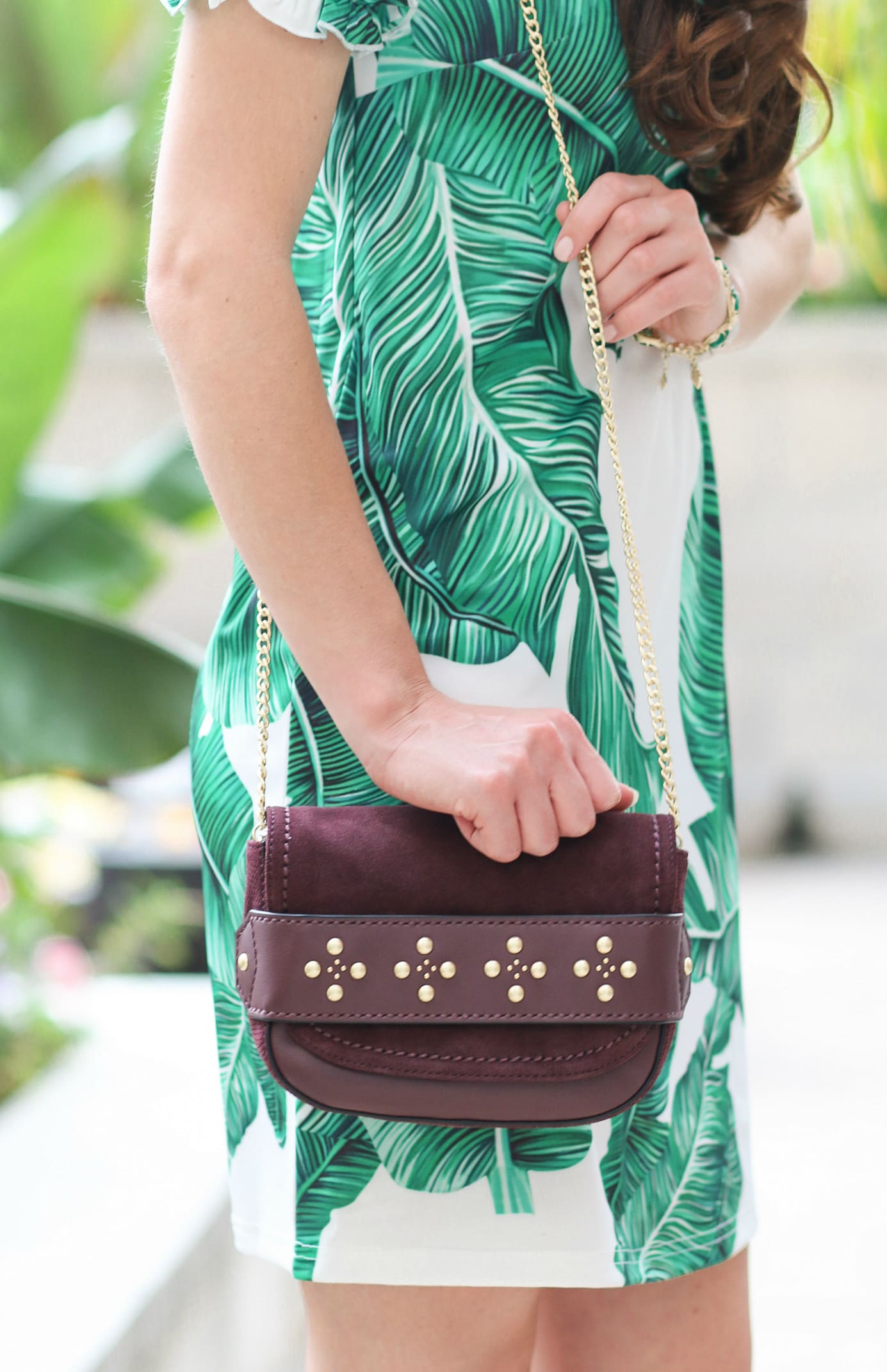 How to Add Volume to Second Day Hair + SheIn Palm Print Shift Dress