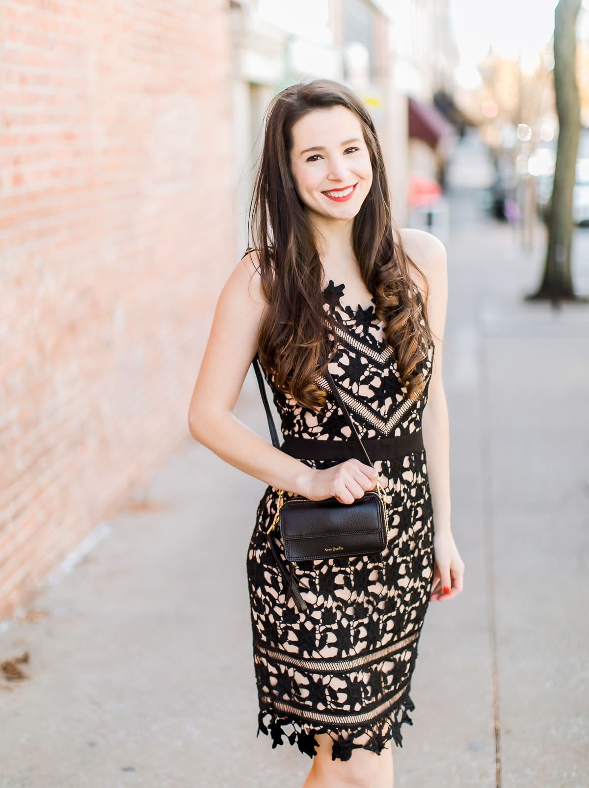 Adelyn Rae Whitney dress styled with a Vera Bradley RFID All-in-One Crossbody and Sam Edelman red patent leather pumps by southern fashion blogger Stephanie Ziajka from Diary of a Debutante Adelyn Rae Whitney dress styled with a Vera Bradley RFID All-in-One Crossbody and Sam Edelman red patent leather pumps by southern fashion blogger Stephanie Ziajka from Diary of a Debutante