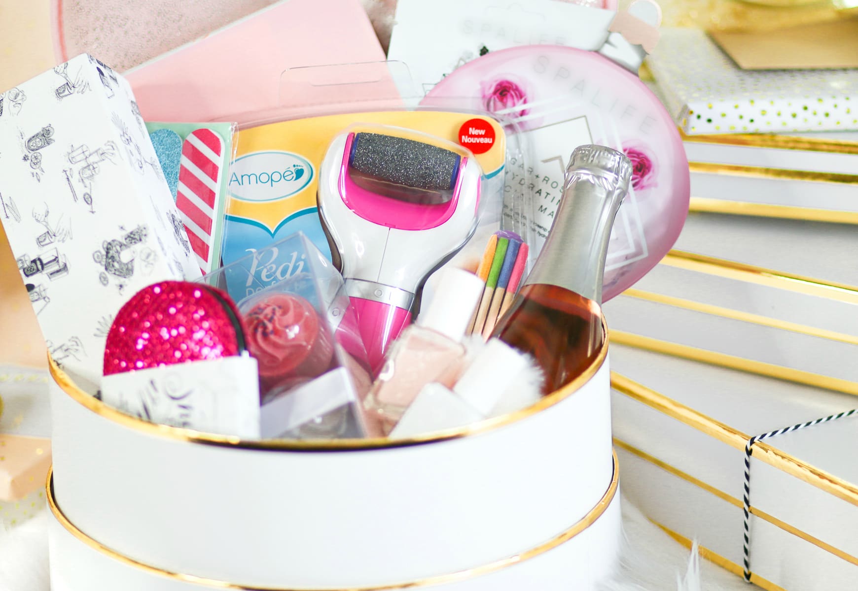 DIY spa gift basket consisting of 12 self care gift ideas she's guaranteed to love, including the Amope Pedi Perfect Foot File, by southern blogger Stephanie Ziajka from Diary of a Debutante DIY spa gift basket consisting of 12 self care gift ideas she's guaranteed to love, including the Amope Pedi Perfect Foot File, by southern blogger Stephanie Ziajka from Diary of a Debutante