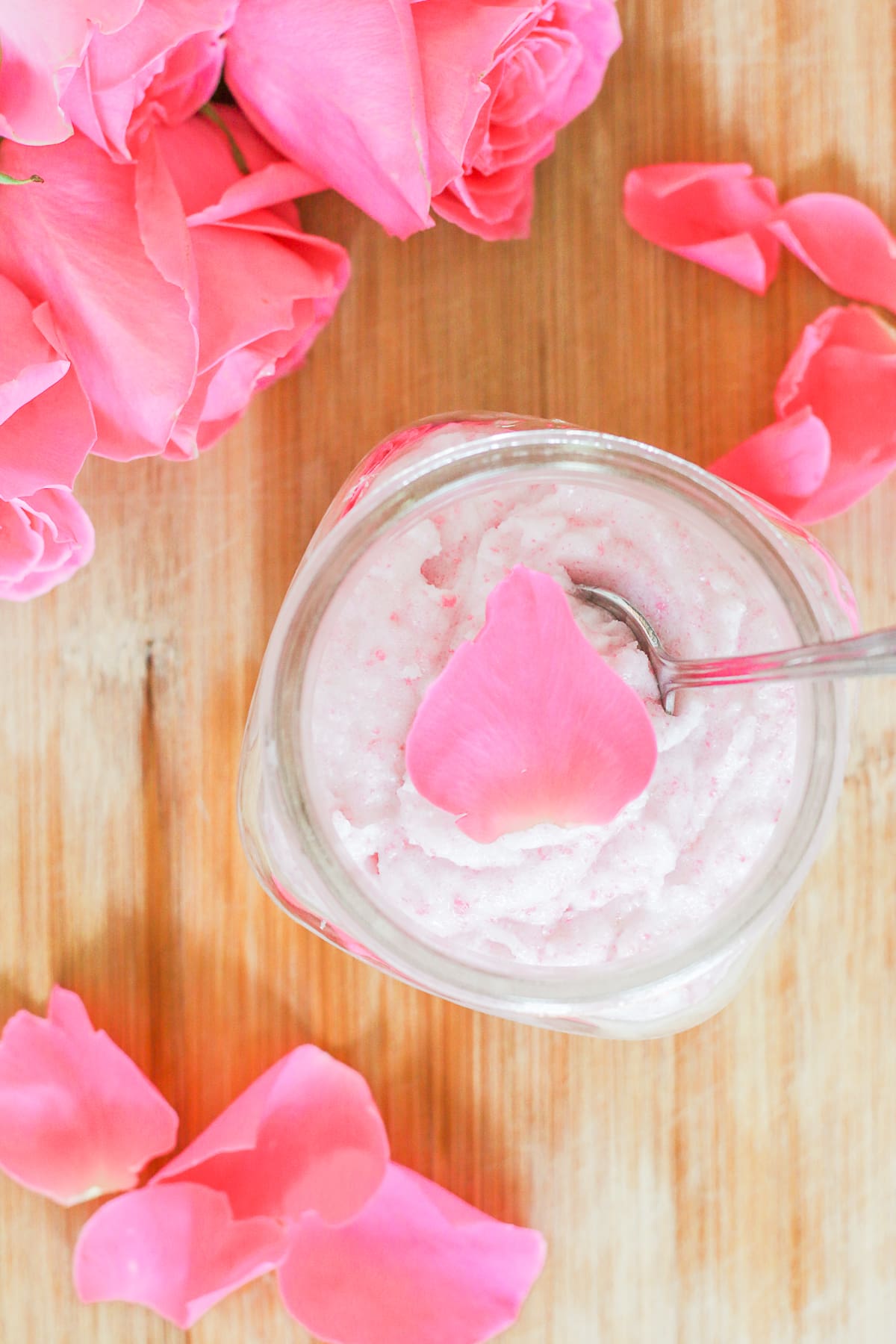 DIY rose sugar scrub recipe made with white sugar, coconut oil, rose essential oil, and fresh rose petals by southern blogger Stephanie Ziajka from Diary of a Debutante, DIY sugar scrub recipe, diy sugar body scrub, diy sugar scrub gift, best diy sugar scrub DIY rose sugar scrub recipe made with white sugar, coconut oil, rose essential oil, and fresh rose petals by southern blogger Stephanie Ziajka from Diary of a Debutante, DIY sugar scrub recipe, diy sugar body scrub, diy sugar scrub gift, best diy sugar scrub