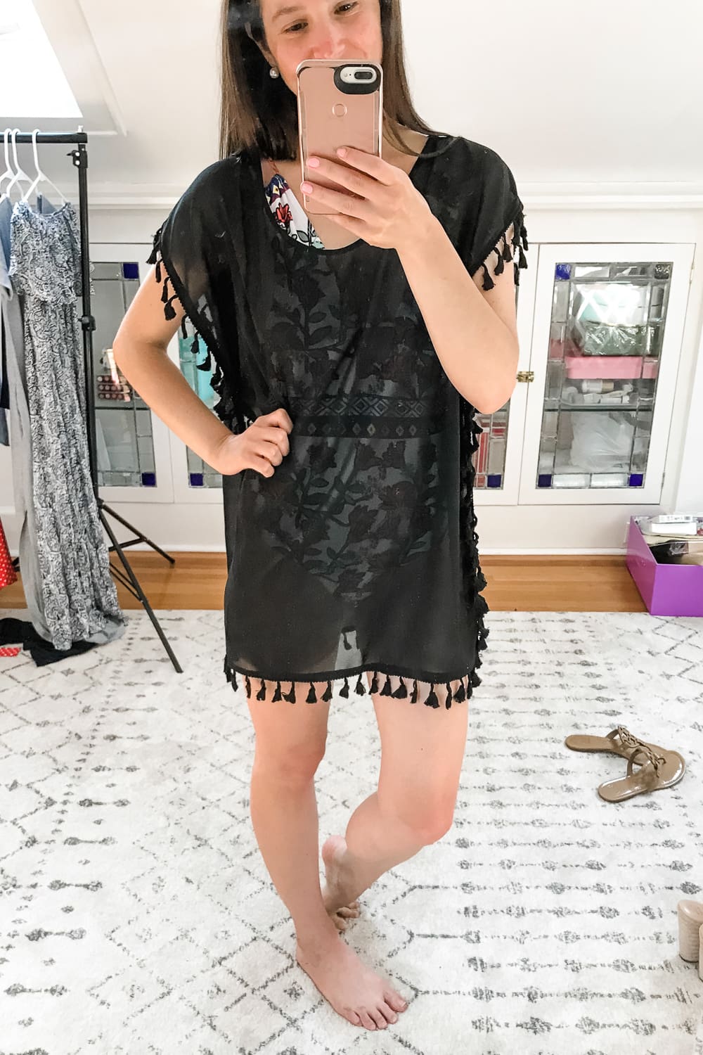 Black GDKEY Chiffon Tassel Cover-Up on Amazon, Amazon Summer Try-On Haul and Style Picks by popular affordable fashion blogger Stephanie Ziajka from Diary of a Debutante Black GDKEY Chiffon Tassel Cover-Up on Amazon, Amazon Summer Try-On Haul and Style Picks by popular affordable fashion blogger Stephanie Ziajka from Diary of a Debutante