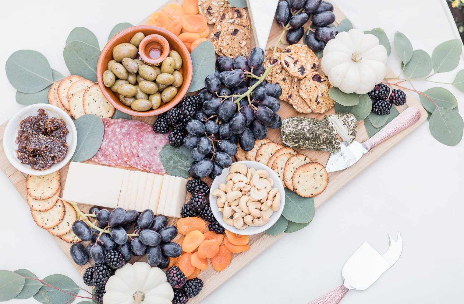 Blogger Stephanie Ziajka shows how to build a cheese board for fall on Diary of a Debutante Blogger Stephanie Ziajka shows how to build a cheese board for fall on Diary of a Debutante