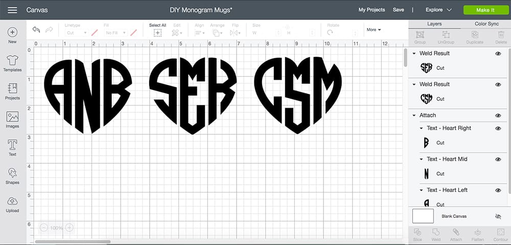 Cricut monogram tutorial by DIY blogger Stephanie Ziajka of Diary of a Debutante