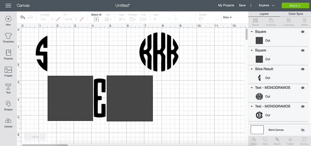 DIY blogger Stephanie Ziajka of Diary of a Debutante shows how to create monogram online in Cricut Design Space