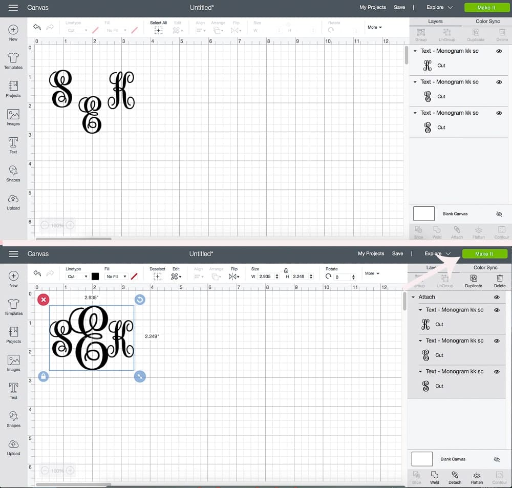 DIY blogger Stephanie Ziajka of Diary of a Debutante shows how to monogram on Cricut