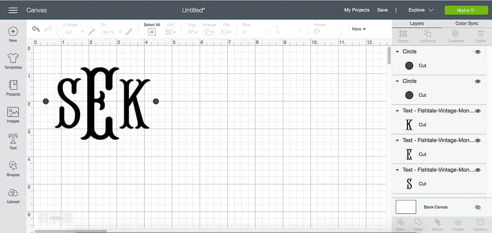 Fishtail monogram font for Cricut shared by DIY blogger Stephanie Ziajka of Diary of a Debutante