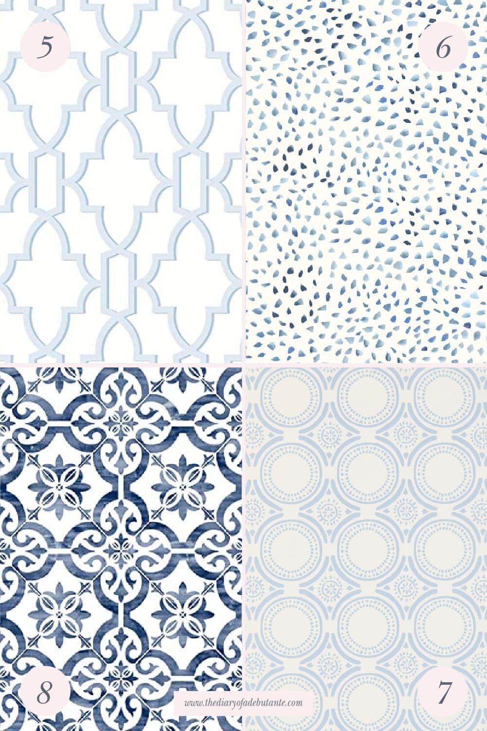 Blogger Stephanie Ziajka shares ideas for how to choose wallpaper for a small living room on Diary of a Debutante Blogger Stephanie Ziajka shares ideas for how to choose wallpaper for a small living room on Diary of a Debutante