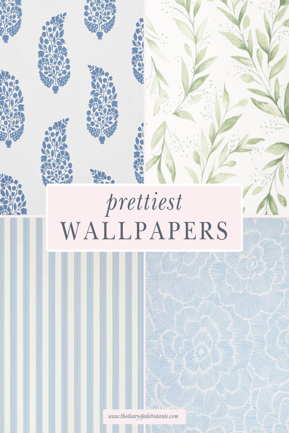 Living room wallpaper ideas by blogger Stephanie Ziajka on Diary of a Debutante Living room wallpaper ideas by blogger Stephanie Ziajka on Diary of a Debutante