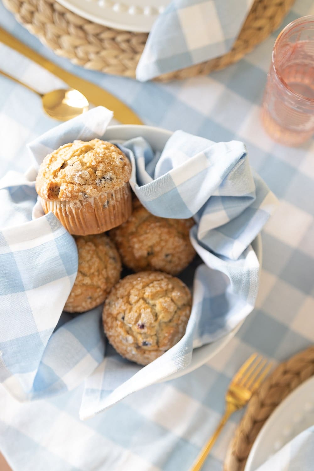 Blueberry muffins from Hy-Vee served for Mother's Day brunch by blogger Stephanie Ziajka on Diary of a Debutate Blueberry muffins from Hy-Vee served for Mother's Day brunch by blogger Stephanie Ziajka on Diary of a Debutate