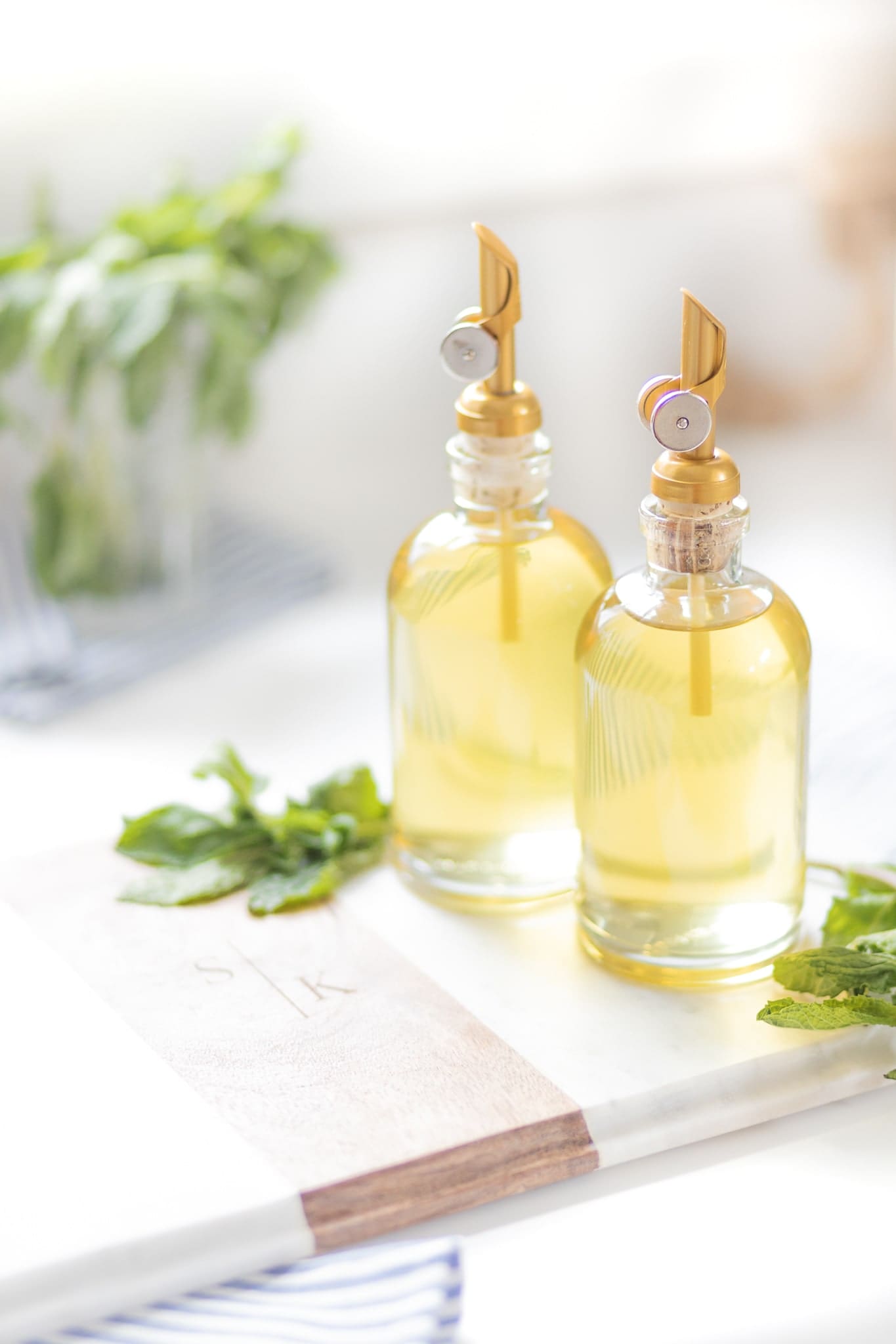 Mint simple syrup recipe from blogger Stephanie Ziajka on Diary of a Debutante Mint simple syrup recipe from blogger Stephanie Ziajka on Diary of a Debutante