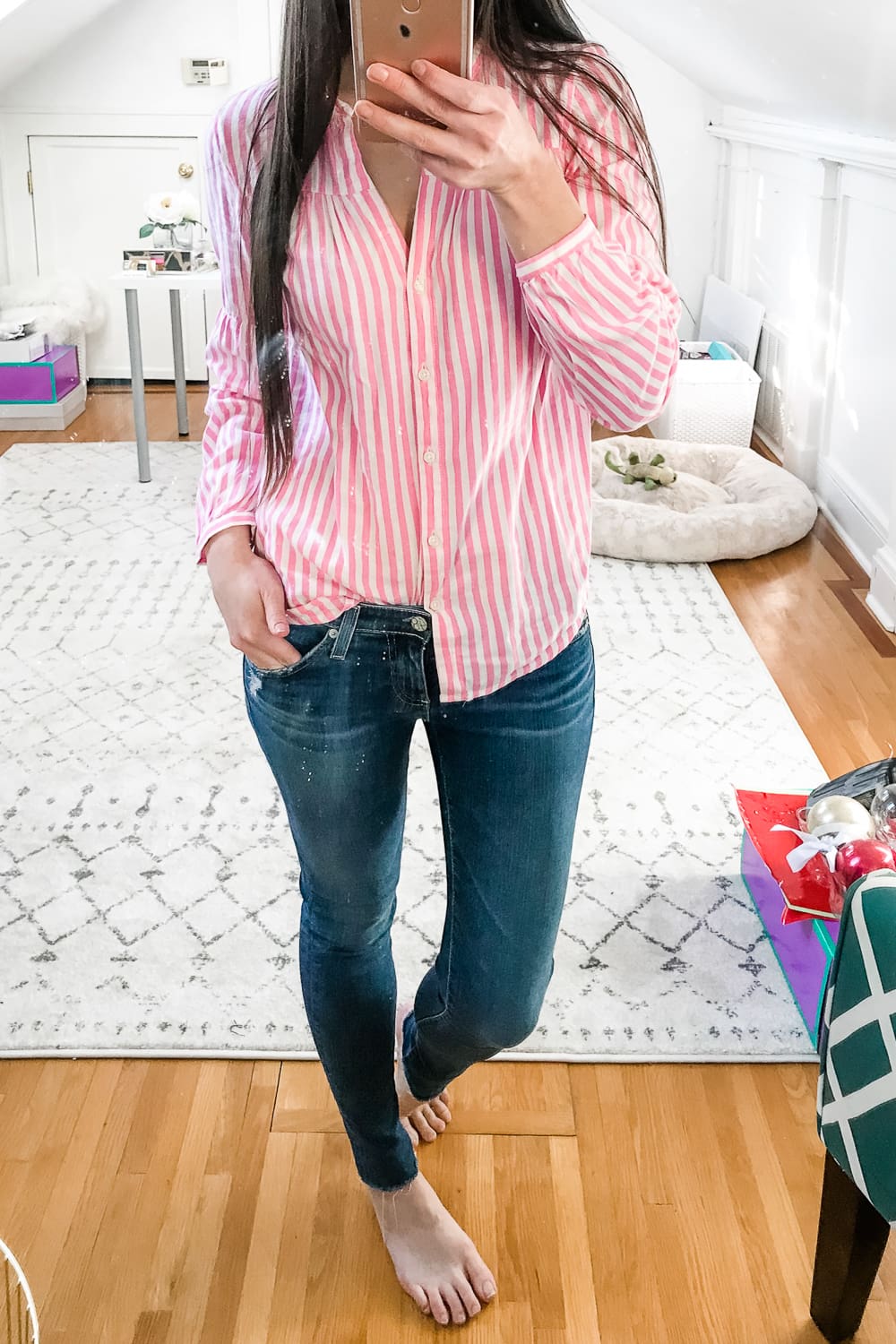 Old Navy Striped Twill Button-Front Shirt, Old Navy Try-On Haul: Best of Spring 2019 by Stephanie Ziajka from the popular affordable fashion blog Diary of a Debutante, Old Navy Spring 2019 Try-On Haul, Spring Try-On Haul Old Navy Striped Twill Button-Front Shirt, Old Navy Try-On Haul: Best of Spring 2019 by Stephanie Ziajka from the popular affordable fashion blog Diary of a Debutante, Old Navy Spring 2019 Try-On Haul, Spring Try-On Haul