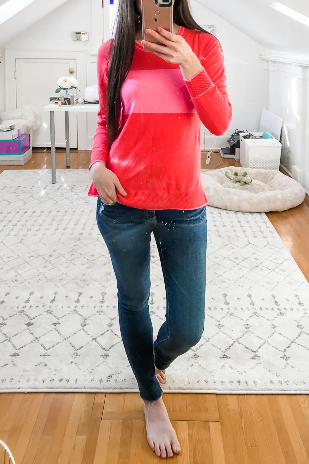 Old Navy Pink Stripe Crew-Neck Sweater, Old Navy Try-On Haul: Best of Spring 2019 by Stephanie Ziajka from the popular affordable fashion blog Diary of a Debutante, Old Navy Spring 2019 Try-On Haul, Spring Try-On Haul Old Navy Pink Stripe Crew-Neck Sweater, Old Navy Try-On Haul: Best of Spring 2019 by Stephanie Ziajka from the popular affordable fashion blog Diary of a Debutante, Old Navy Spring 2019 Try-On Haul, Spring Try-On Haul