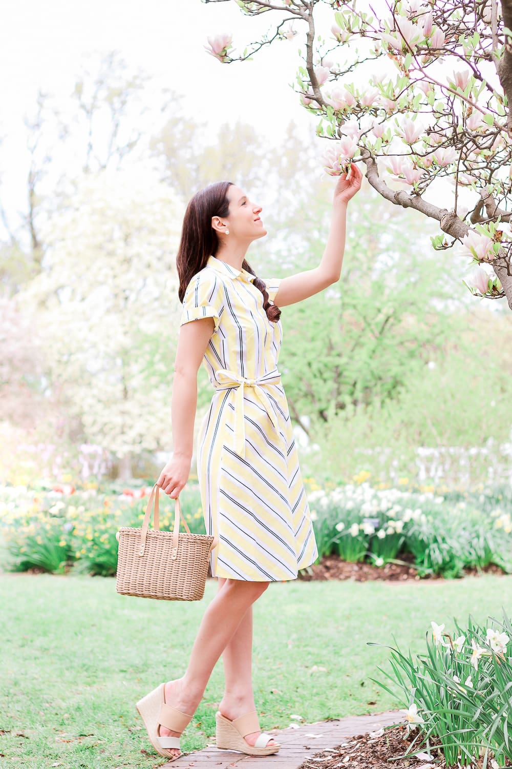 Target Spring Shopping Haul: Top Fashion and Beauty Finds by affordable fashion blogger Stephanie Ziajka from Diary of a Debutante, Target A New Day Yellow Striped Short Sleeve Shirtdress, Women's Adelina Espadrilles Slide Sandals, Basket Crossbody Bag Target Spring Shopping Haul: Top Fashion and Beauty Finds by affordable fashion blogger Stephanie Ziajka from Diary of a Debutante, Target A New Day Yellow Striped Short Sleeve Shirtdress, Women's Adelina Espadrilles Slide Sandals, Basket Crossbody Bag