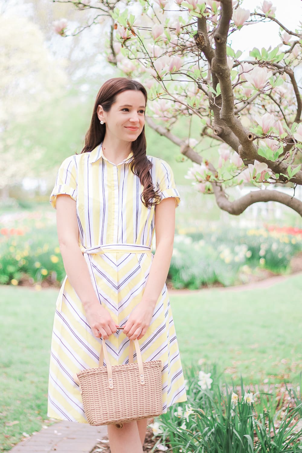 Target Spring Shopping Haul: Top Fashion and Beauty Finds by affordable fashion blogger Stephanie Ziajka from Diary of a Debutante, Target A New Day Yellow Striped Short Sleeve Shirtdress, Women's Adelina Espadrilles Slide Sandals, Basket Crossbody Bag Target Spring Shopping Haul: Top Fashion and Beauty Finds by affordable fashion blogger Stephanie Ziajka from Diary of a Debutante, Target A New Day Yellow Striped Short Sleeve Shirtdress, Women's Adelina Espadrilles Slide Sandals, Basket Crossbody Bag