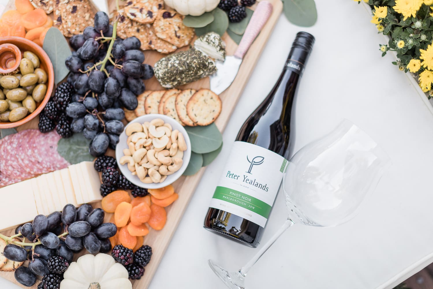 Peter Yealands Pinot Noir paired with a fall charcuterie created by blogger Stephanie Ziajka on Diary of a Debutante Peter Yealands Pinot Noir paired with a fall charcuterie created by blogger Stephanie Ziajka on Diary of a Debutante