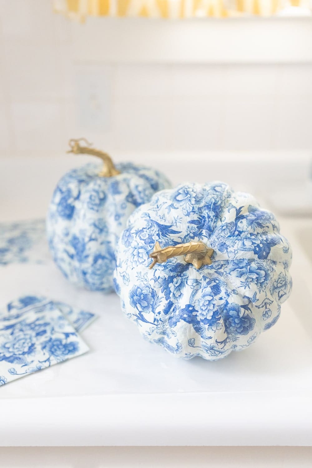 Decoupage pumpkins tutorial from blogger Stephanie Ziajka on Diary of a Debutante Decoupage pumpkins tutorial from blogger Stephanie Ziajka on Diary of a Debutante