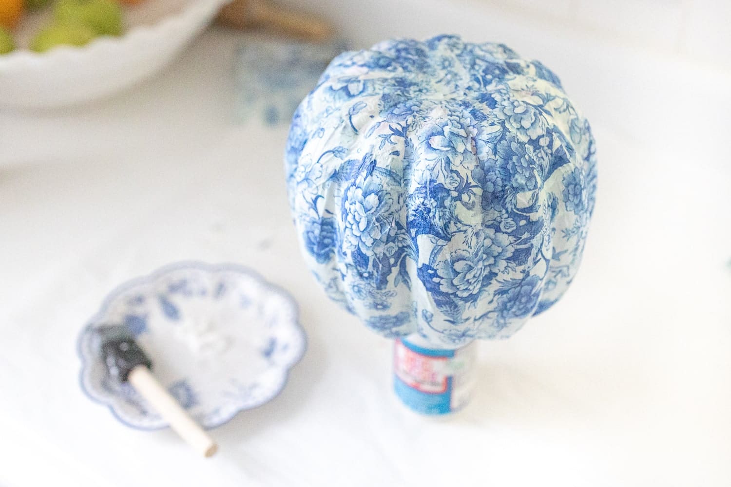 Blogger Stephanie Ziajka shares decoupage pumpkin ideas on Diary of a Debutante Blogger Stephanie Ziajka shares decoupage pumpkin ideas on Diary of a Debutante